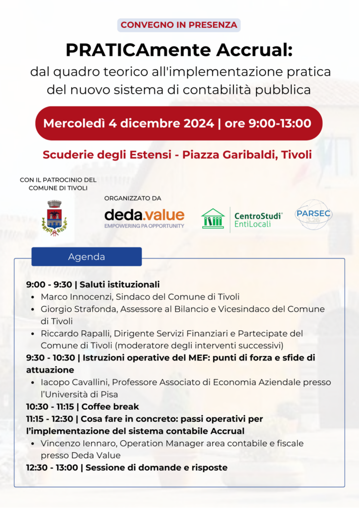 Convegno Accrual 4 dicembre Tivoli
